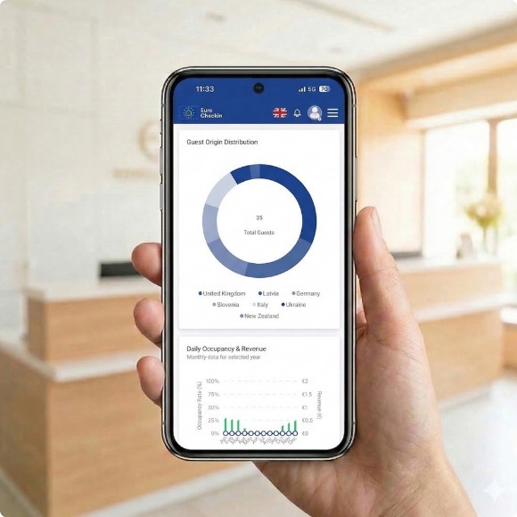 Viešbučių online check-in su automatiniu duomenų pateikimu į eTuristas